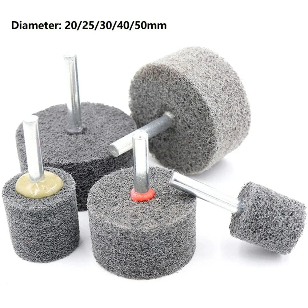 Nylon Fiber Polishing Wheel 20–50mm | 6mm Shank Grinding Head