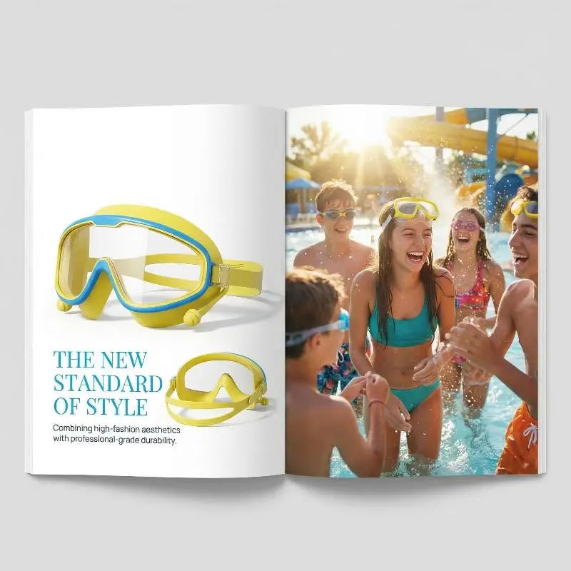 Kids Large Frame Swimming Goggles – Anti-Fog & UV Protection