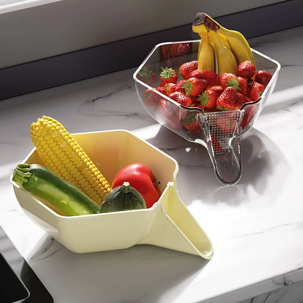 Kitchen Sink Strainer Basket Drainer Bowl with Handle