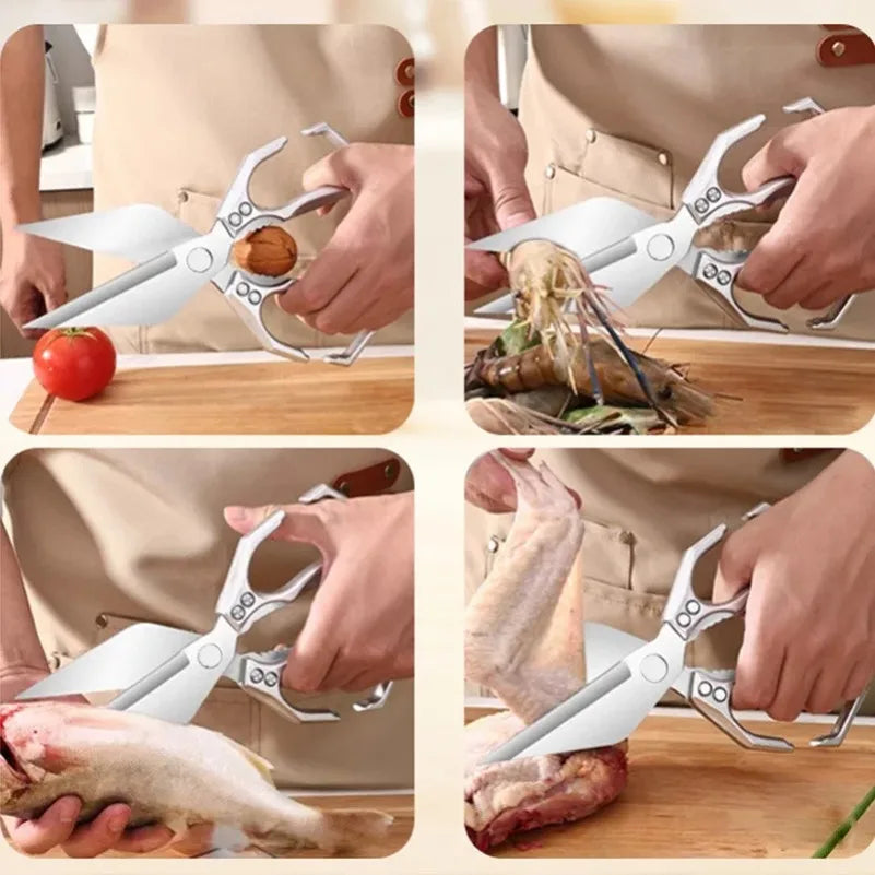 Heavy-Duty Kitchen Shears – Stainless Steel Poultry Scissors