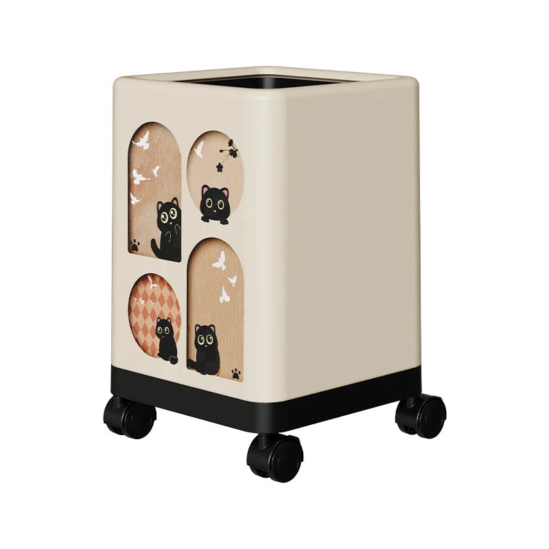 Oversized Lidded Trash Can with Wheels | Stylish Home Waste Bin