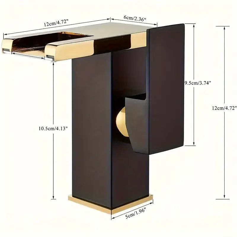 Thermal Color-Changing Waterfall Bathroom Faucet | Dual Handle