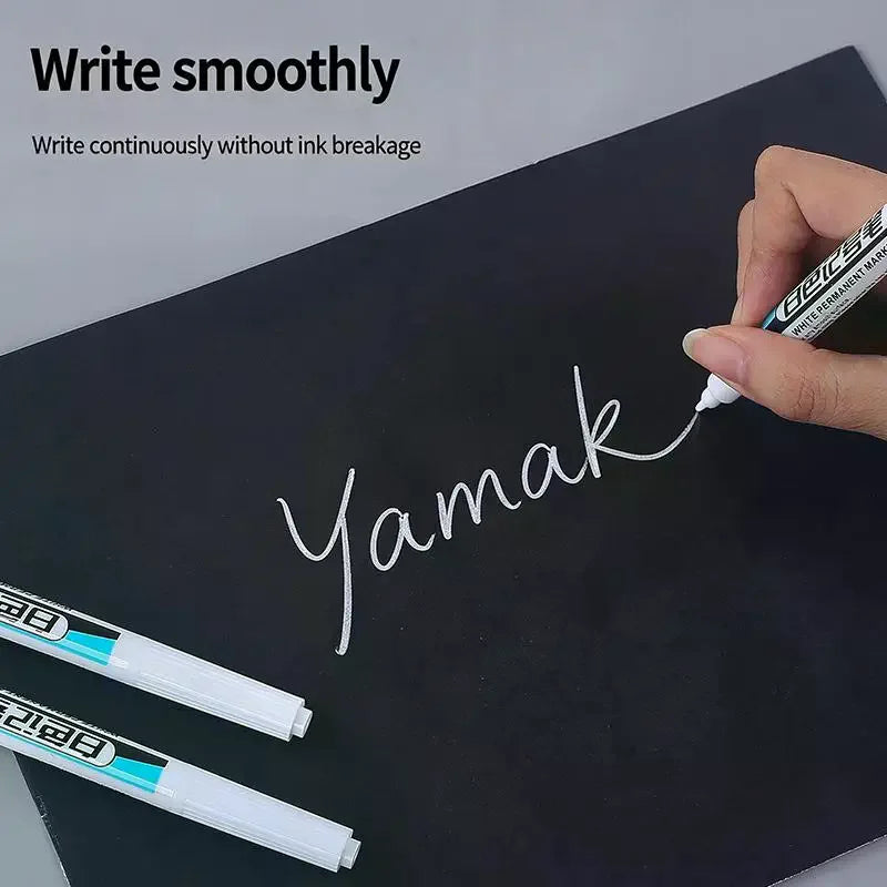 Waterproof Long Needle Marker Pen – White DIY Marking Tool