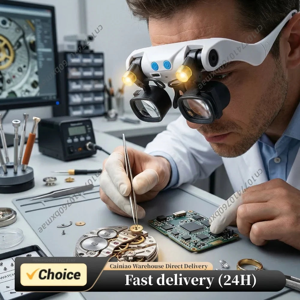Jewelers Magnifying Glass 2X 4X 6X 10X 13X Lenses Multi-magnification