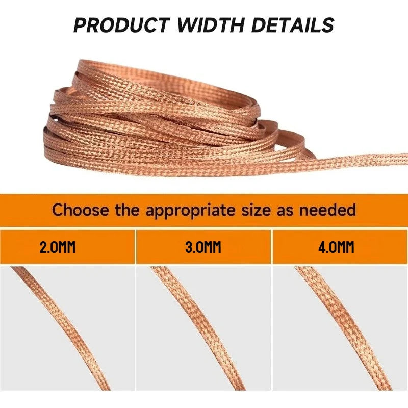 Copper Desoldering Braid Wick | Flux Solder Remover Mesh