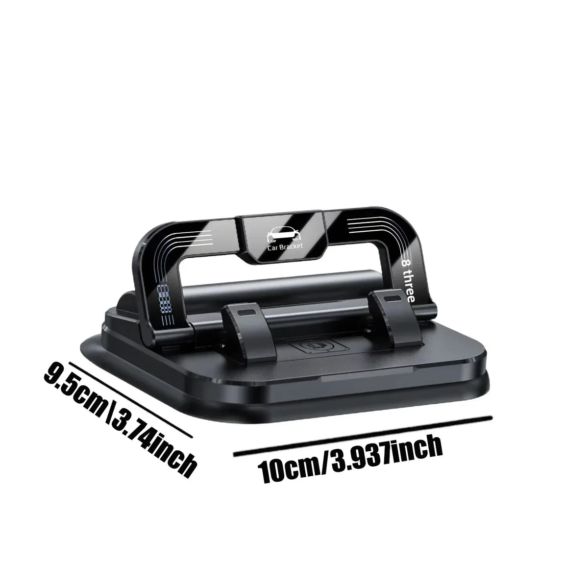 2-in-1 Car Dashboard Phone Holder with Parking Number Plate