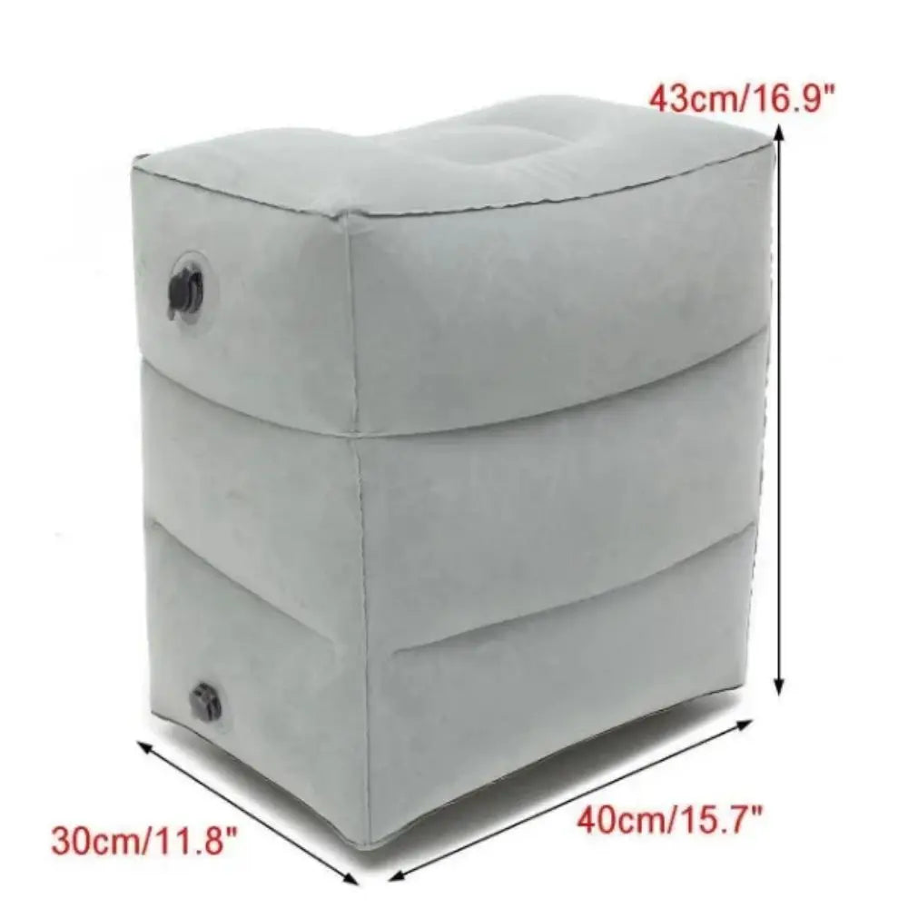 Inflatable Travel Foot Rest Pillow – 3-Layer Adjustable Leg Cushion