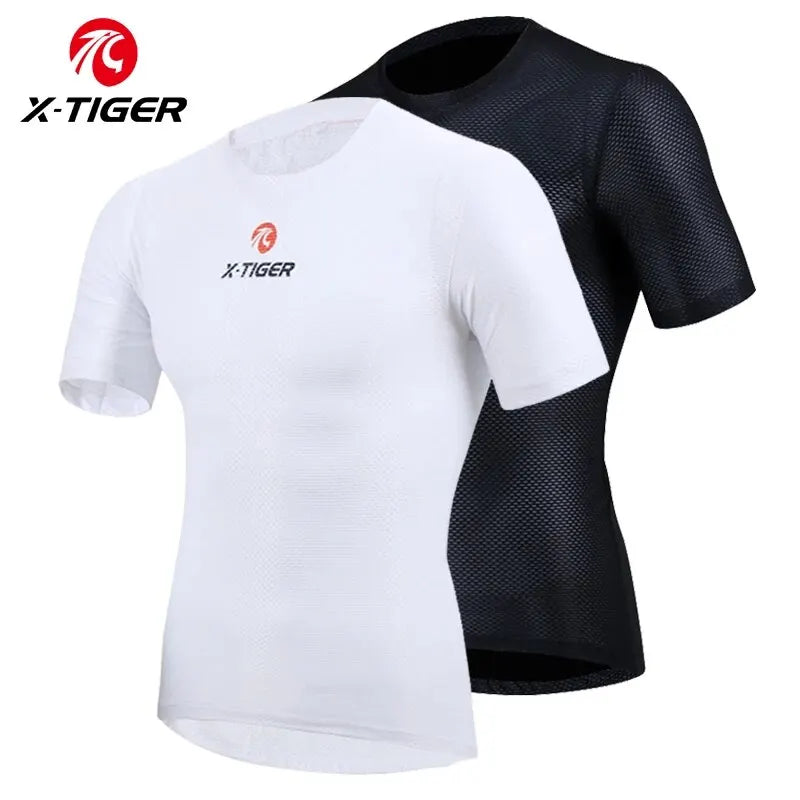 X-TIGER Men's Quick-Dry Mesh Cycling Undershirt | Base Layer
