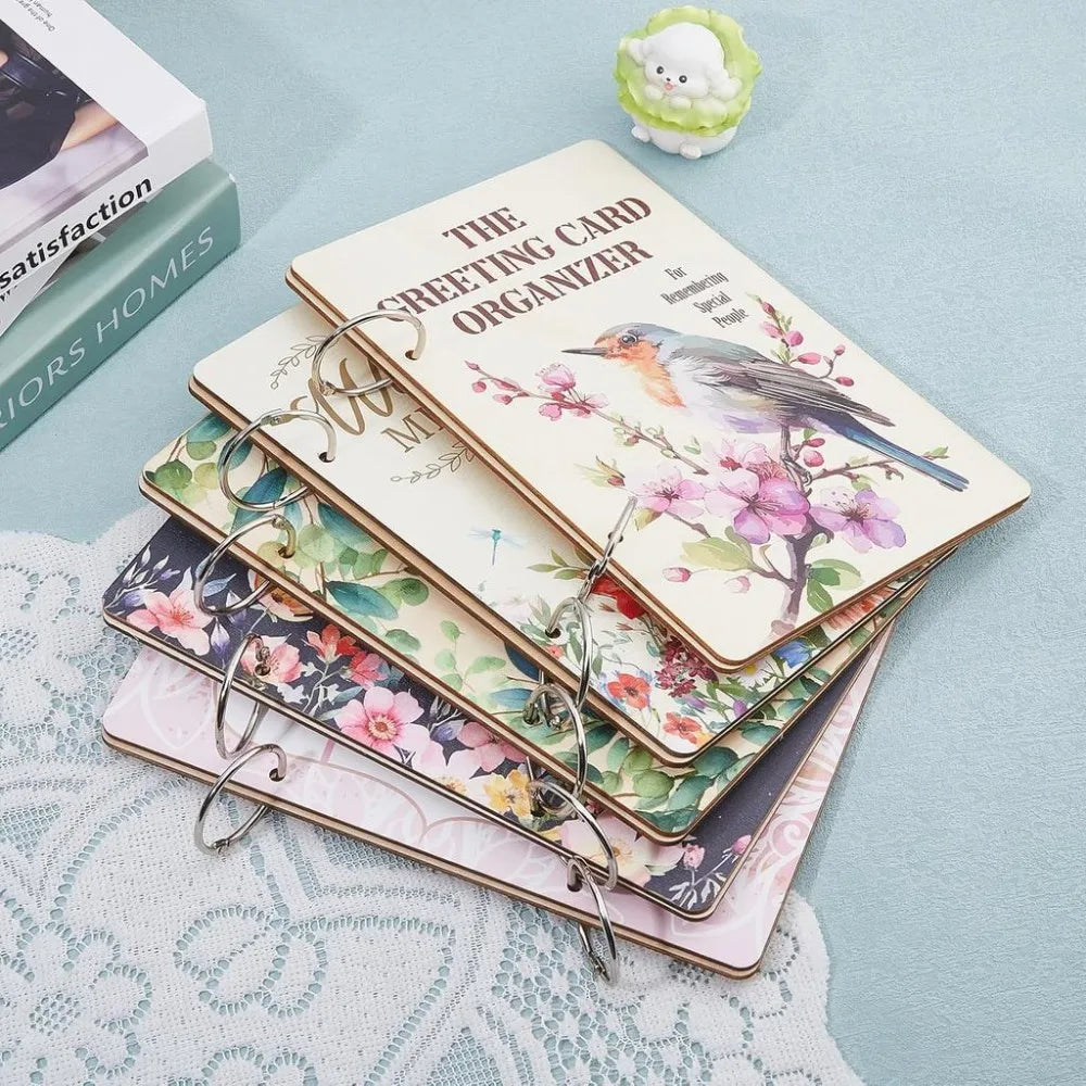 Wooden "Adventure Awaits" Loose Leaf Card & Photo Binder