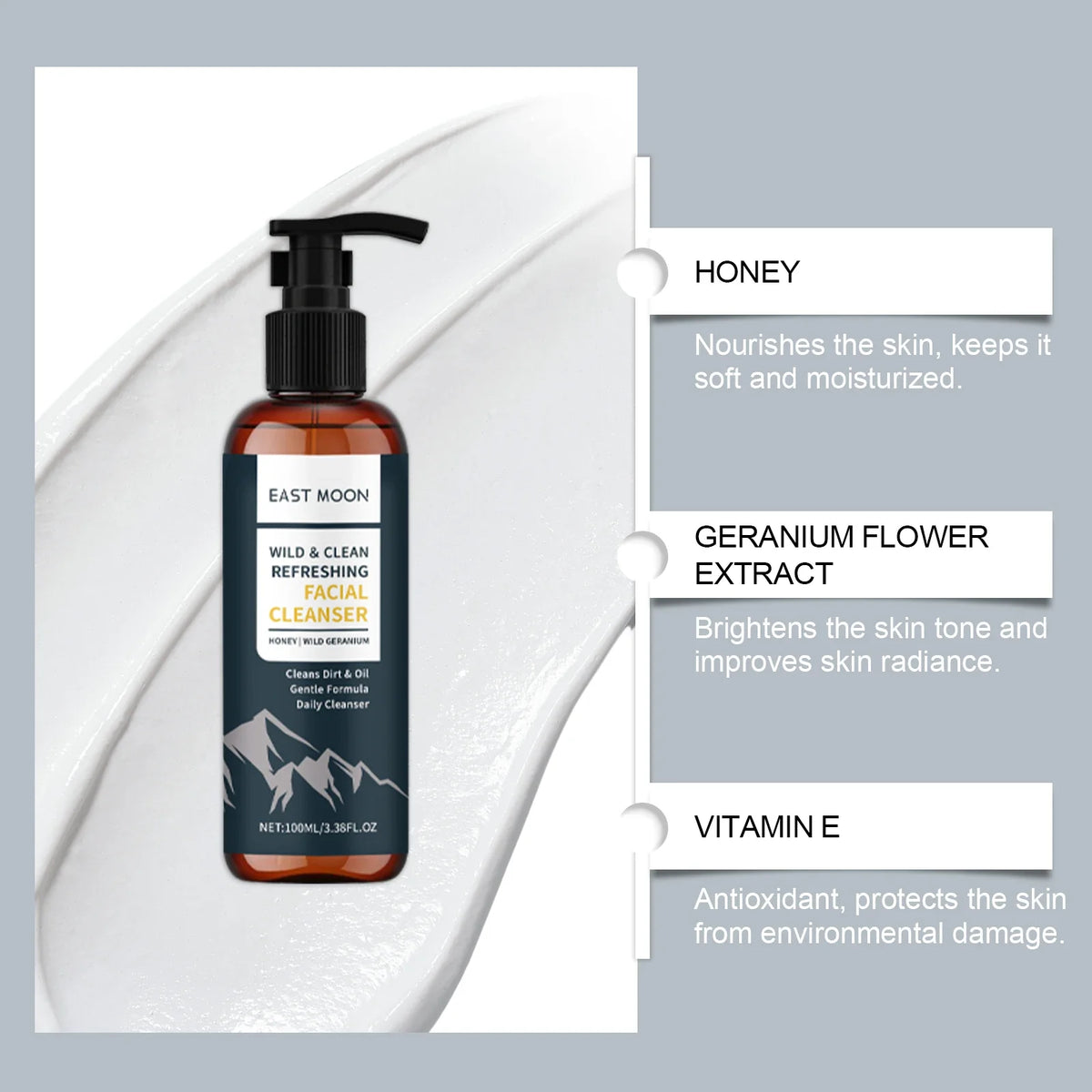 East Moon Men's Nourishing Face Cleanser | Oil Control 100ml