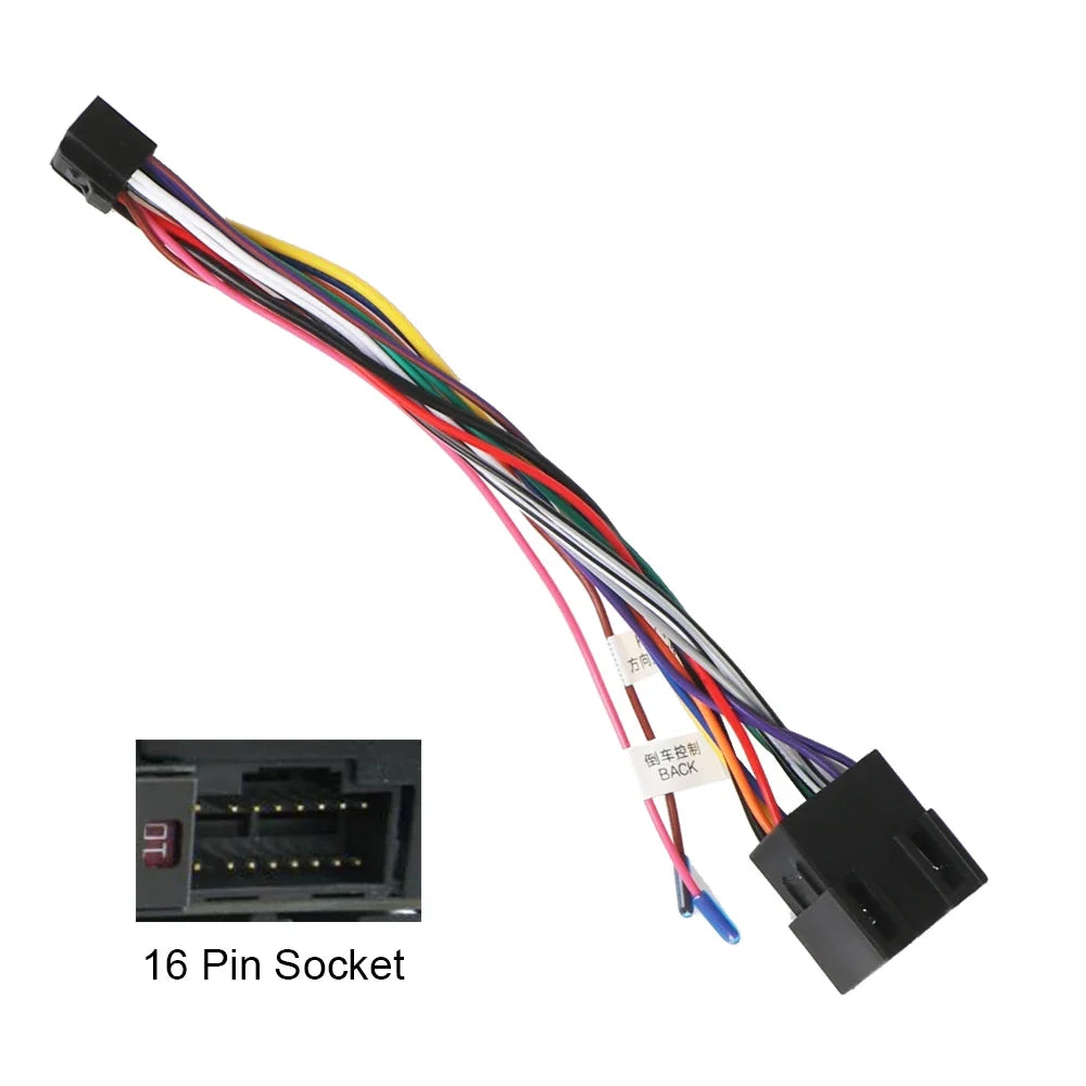Alpine Car Stereo 16-Pin ISO Wire Harness Adapter Cable
