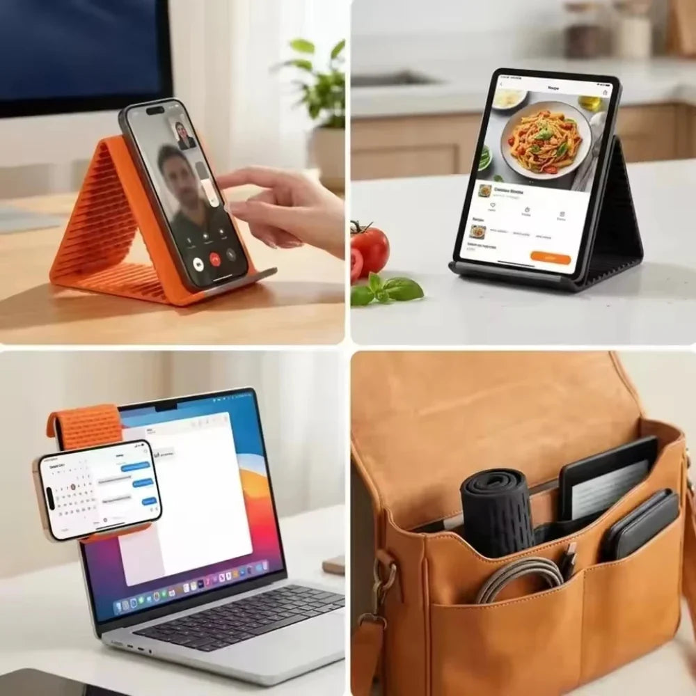 Foldable Silicone Phone Stand | Flexible Multi-Angle Holder
