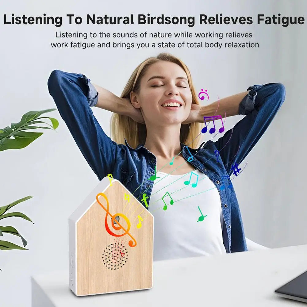 Motion-Activated Chirping Bird Music Box | Nature Sound Speaker
