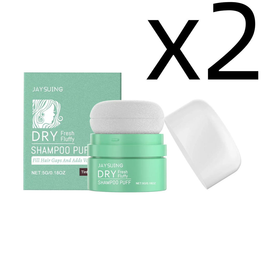 Matte Dry Shampoo Powder Puff – Oil Control & Root Volume Boost