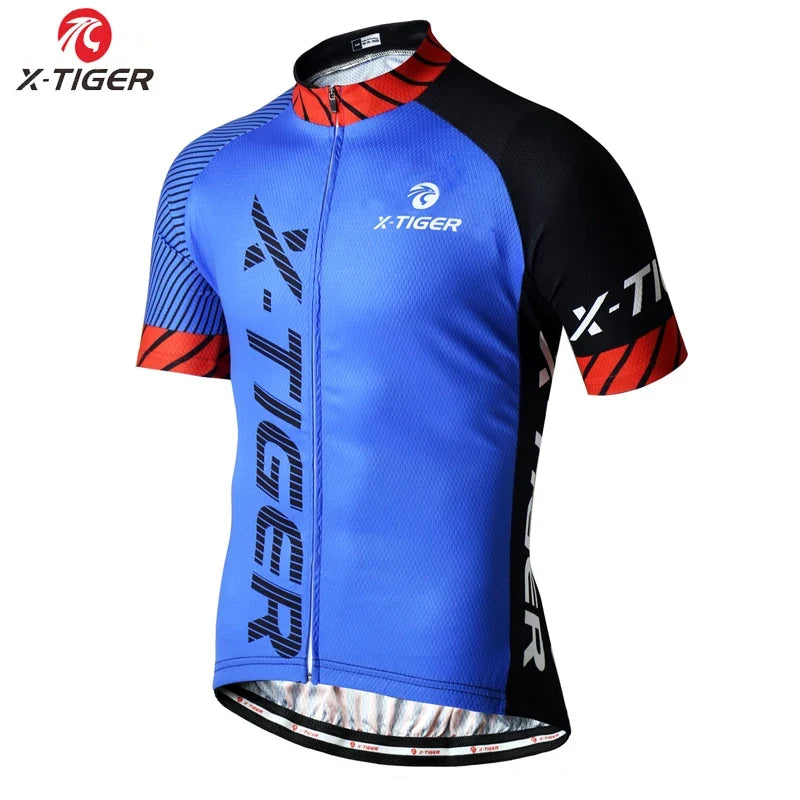 X-TIGER Men's MTB Cycling Jersey – Quick-Dry Breathable Bike Top