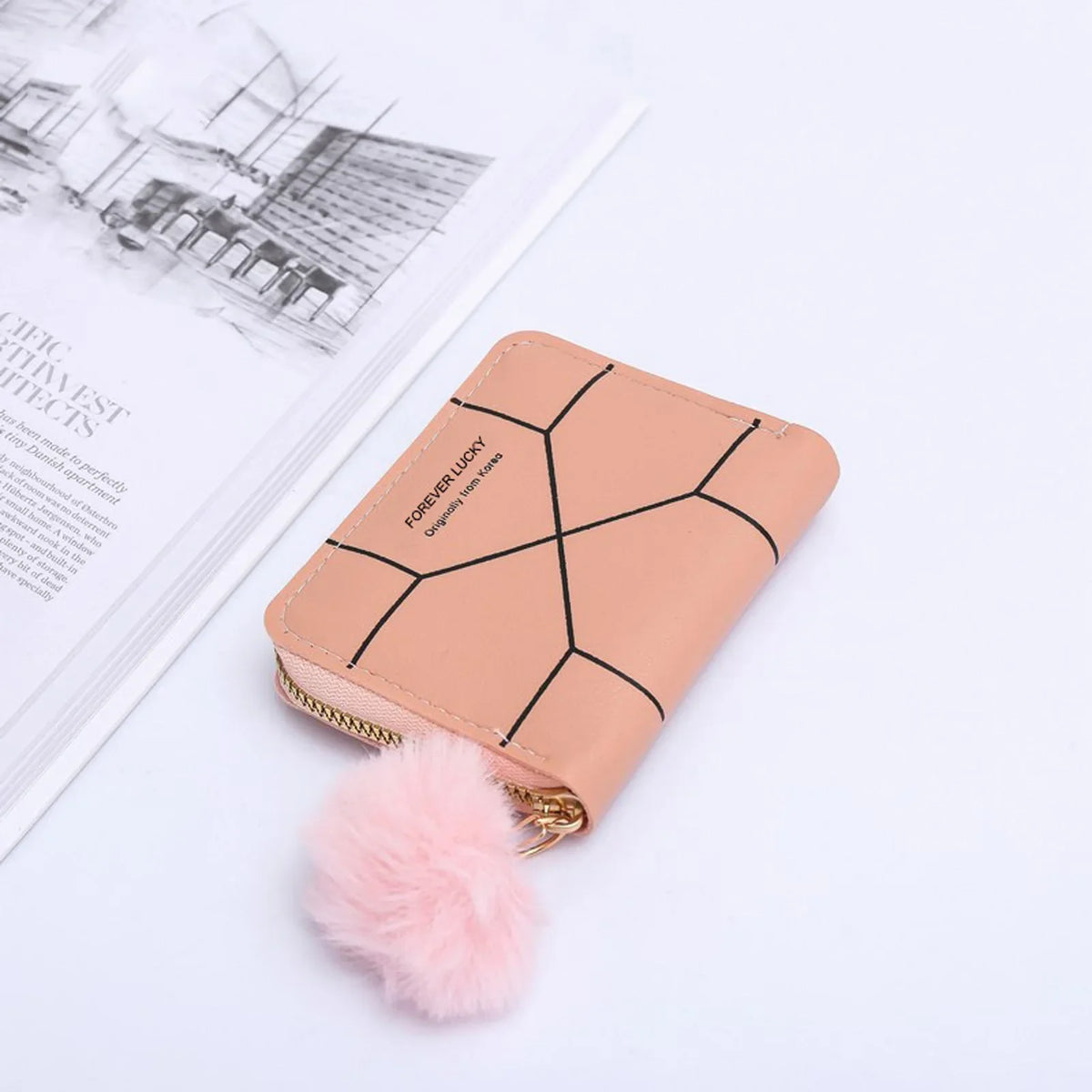 Women's Slim Minimalist Short Wallet | PVC Zipper Coin Purse