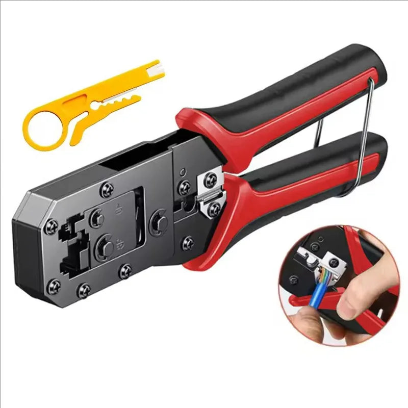 RJ45 Crimping Tool – LAN Cable Crimper Cutter Stripper RJ11 RJ12