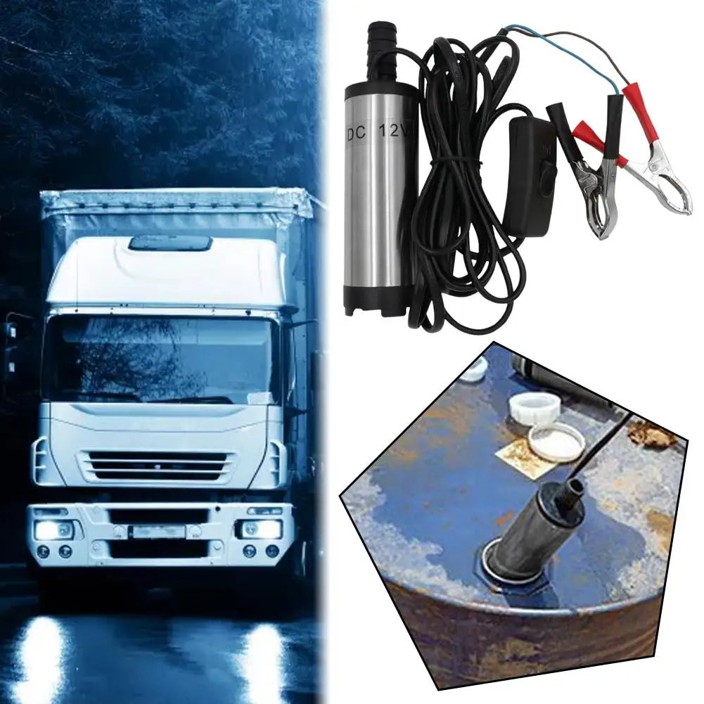 Submersible Oil Suction Pump Refueling Diesel Water 12V Car Motorbike