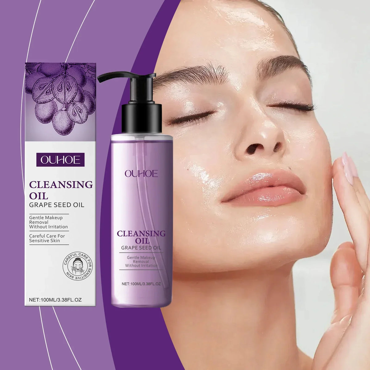 Grape Seed Cleansing Oil – Gentle Makeup Remover, 100ml