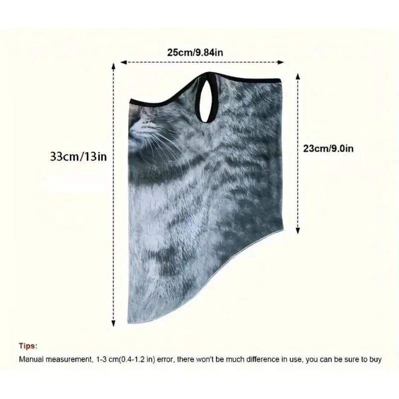 3D Cat Cycling Helmet Liner – Full Face Neck Sun Shield