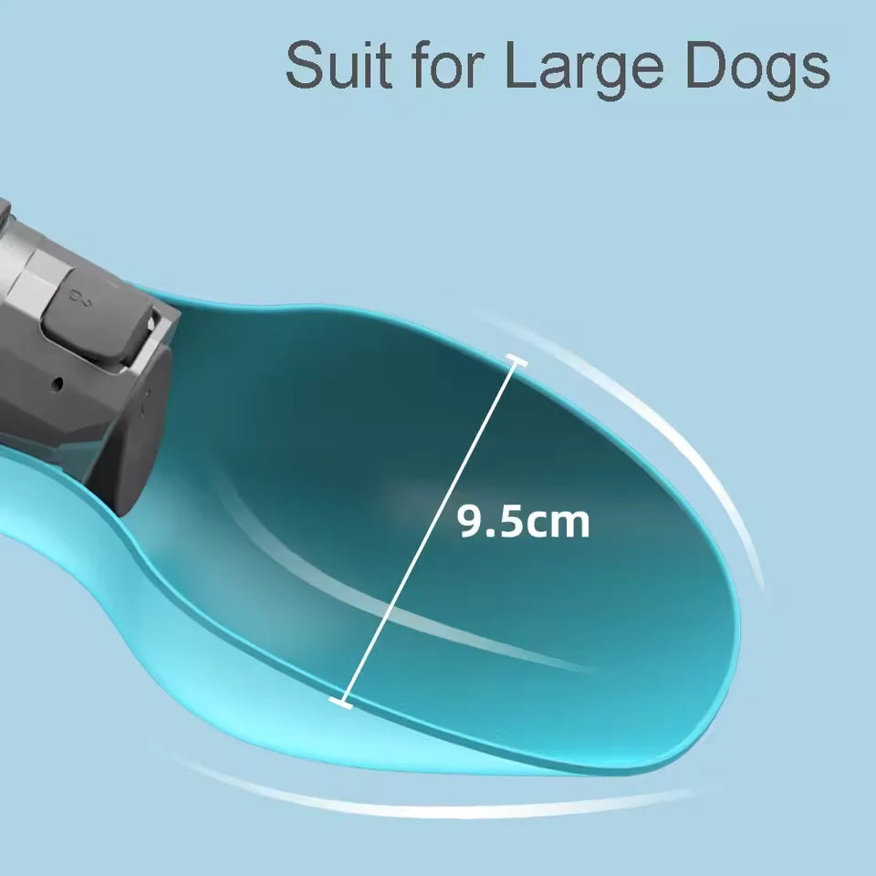 800ml Portable Dog Water Bottle – Foldable Leak-Proof Travel Bowl