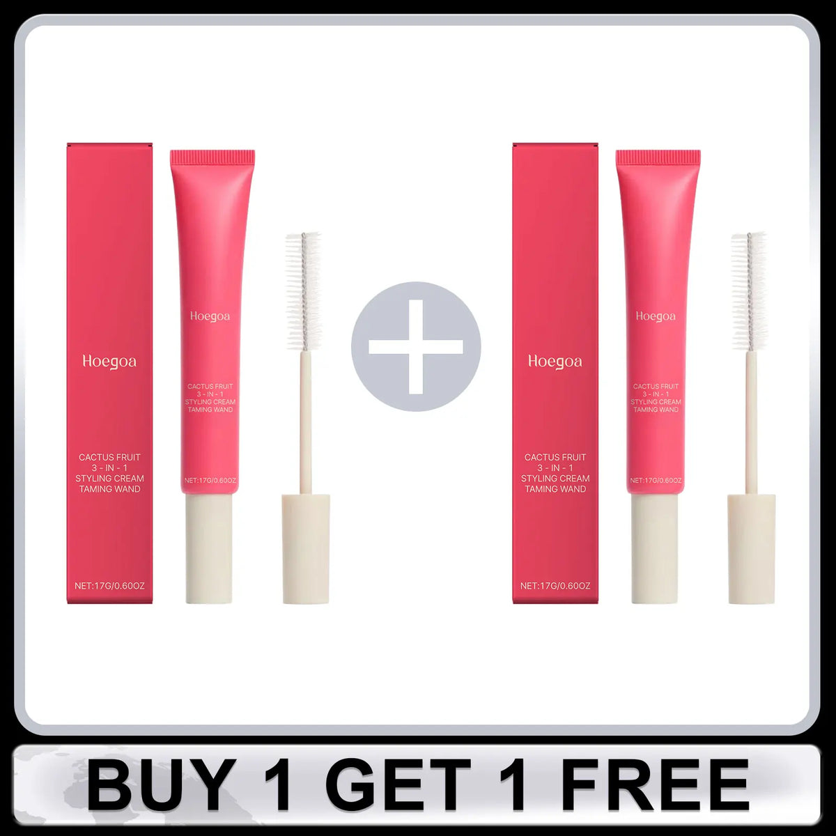 HOEGOA 3-in-1 Hair Styling Cream – Frizz Control & Volume