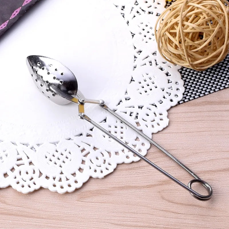 Stainless Steel Heart-shaped Tea Tongs Infuser Strainer Accessories