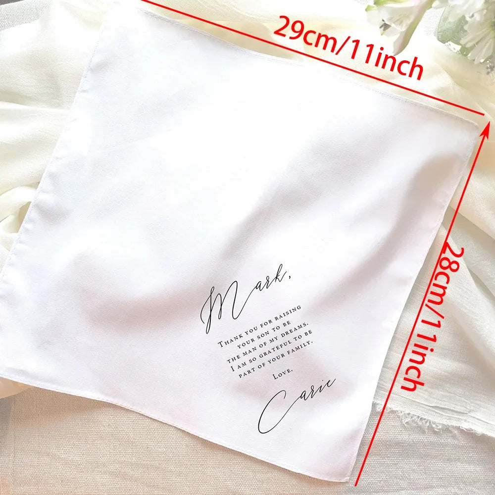 Personalized Father of Groom Handkerchief | Bride Wedding Gift