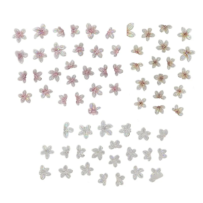5-Petal Flower Nail Stickers – Floral DIY Nail Art Decals