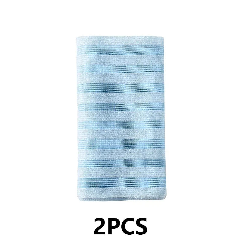 2-Pack Ultra-Long Exfoliating Back Scrubber Towels – Silver-Ion
