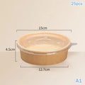 Kraft Paper Bowls Cups Fruit Salad Bowl Containers Food Prep Box