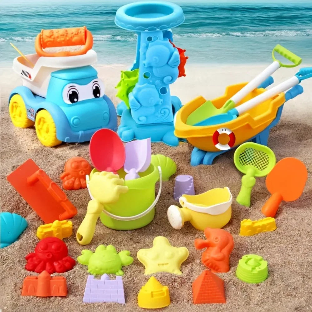 Kids Beach Sand Toys Set – Bucket, Shovel & Dinosaur Molds