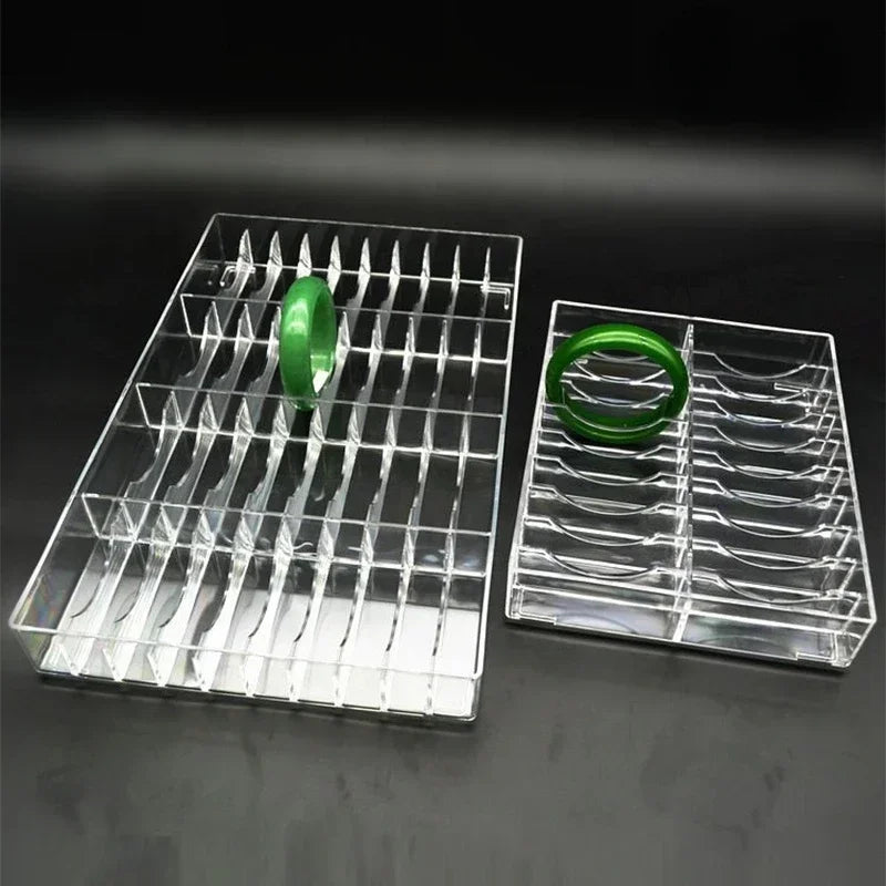 40-Grid Clear Acrylic Makeup & Jewelry Organizer Tray