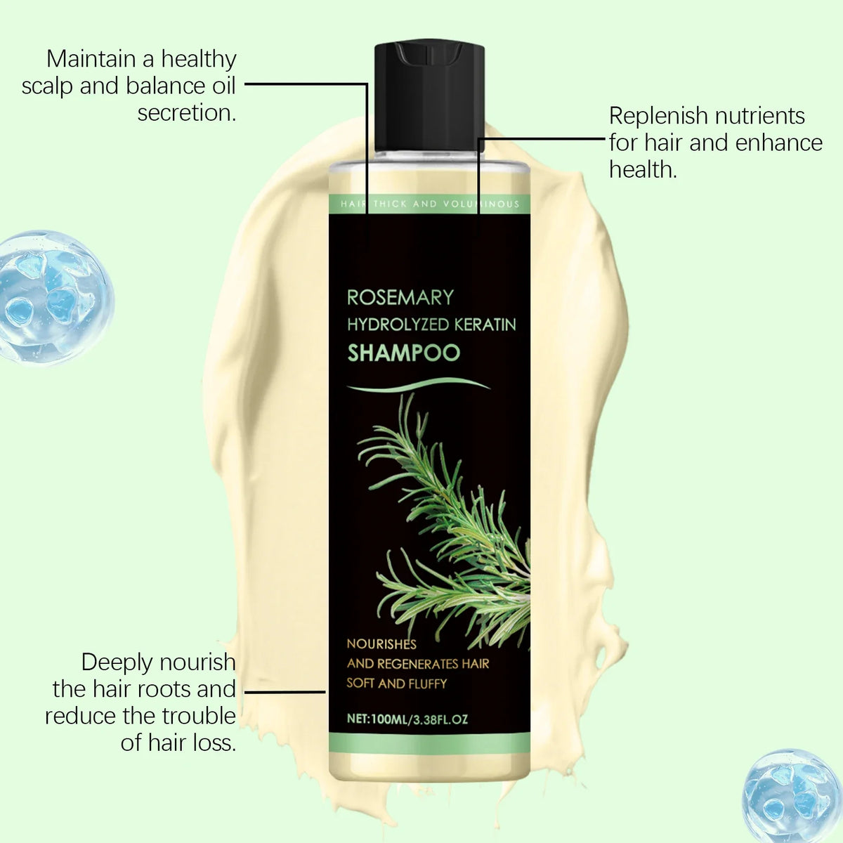 Rosemary Volumizing Shampoo – Strengthening & Scalp Care