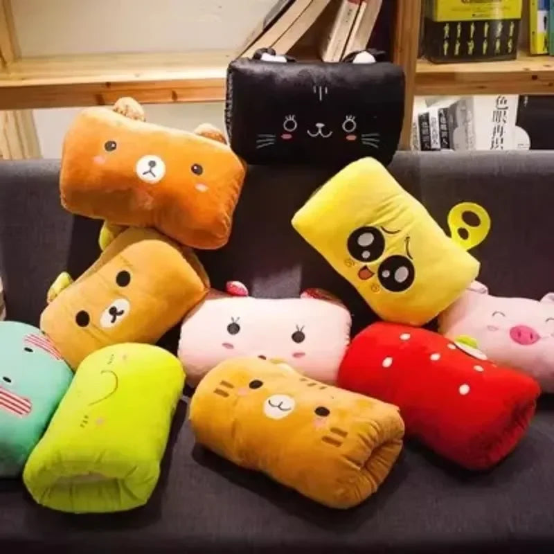 Cartoon Cute Hand Warmer Pillow Warm Cover Cylinder Cushion Women