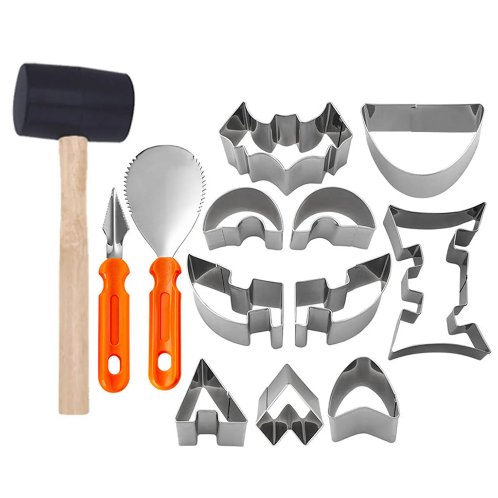 Halloween Pumpkin Carving Kit – Safe Stainless Steel Tools for Kids
