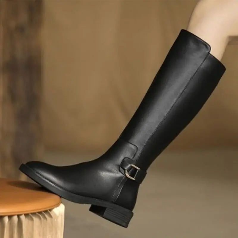 Women's Knee-High Square Heel Fashion Boots | YBQJOO