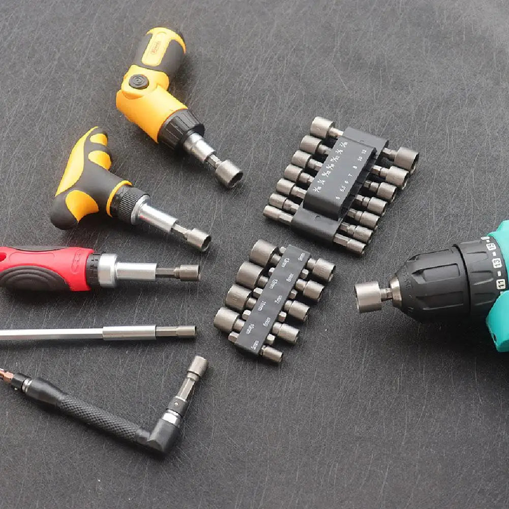 Hex Nut Driver Socket Set 9/14 Pc – CRV 5mm–13mm