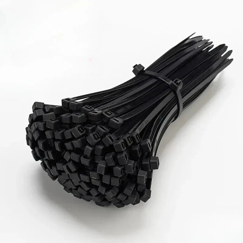 Black Nylon Cable Ties 250PCS – Self-Locking Zip Wrap Straps