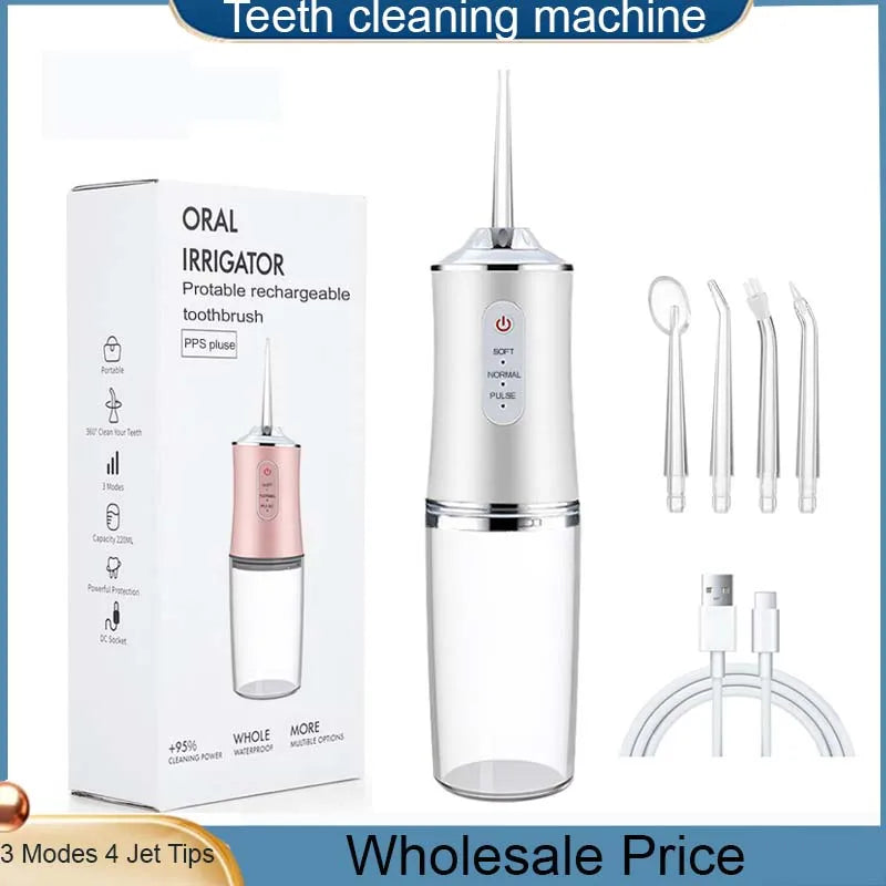 XMSJ Portable Oral Irrigator – USB Rechargeable, 3 Modes