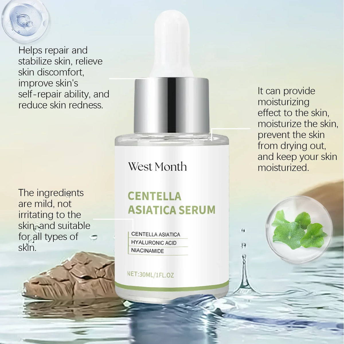 Centella Asiatica Cica Essence – Hydrating Face Serum 30ml
