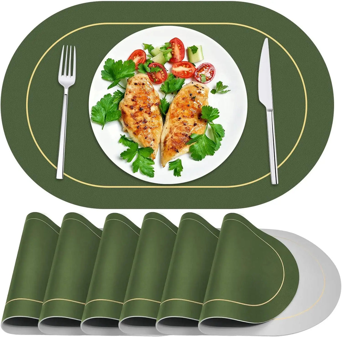 Leather Placemats – Heat Resistant, Waterproof & Wipeable Mats