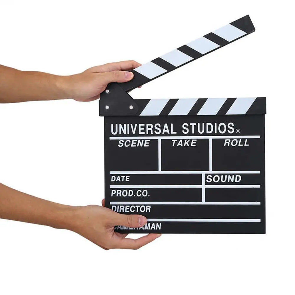 Wooden Director Clapperboard | Film Slate Photography Prop 30x27cm