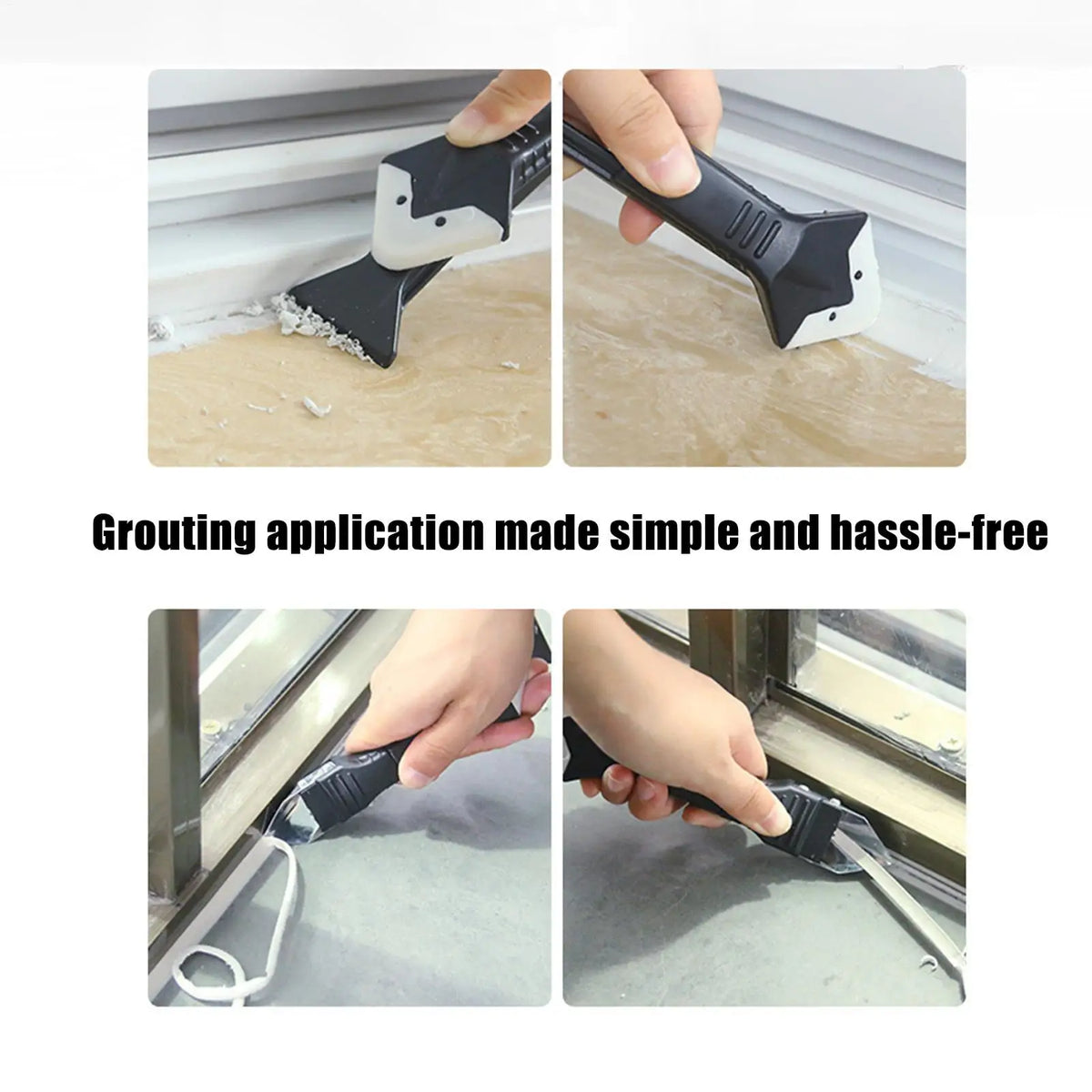 Retractable Silicone Caulking Tool Kit | Finishing & Smoothing
