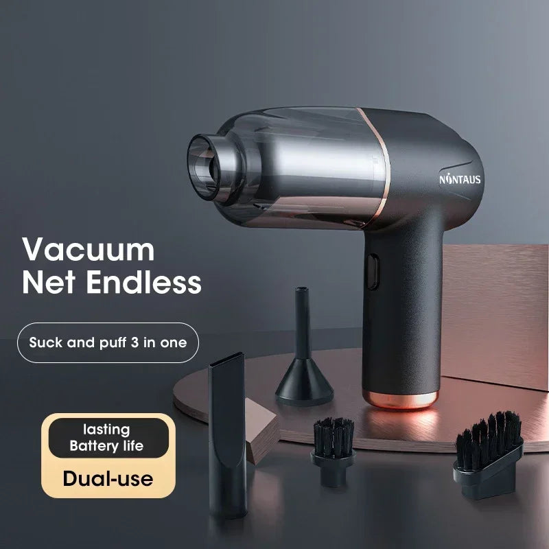 Wireless 3-in-1 Portable Handheld Vacuum – Home & Car
