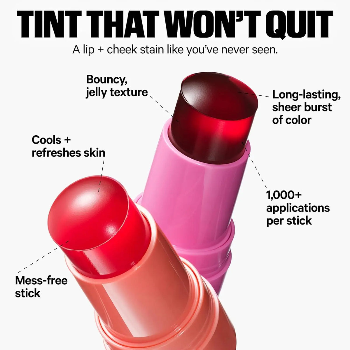 LAIKOU Jelly Blush Stick – 3-in-1 Blush, Lip & Eyeshadow