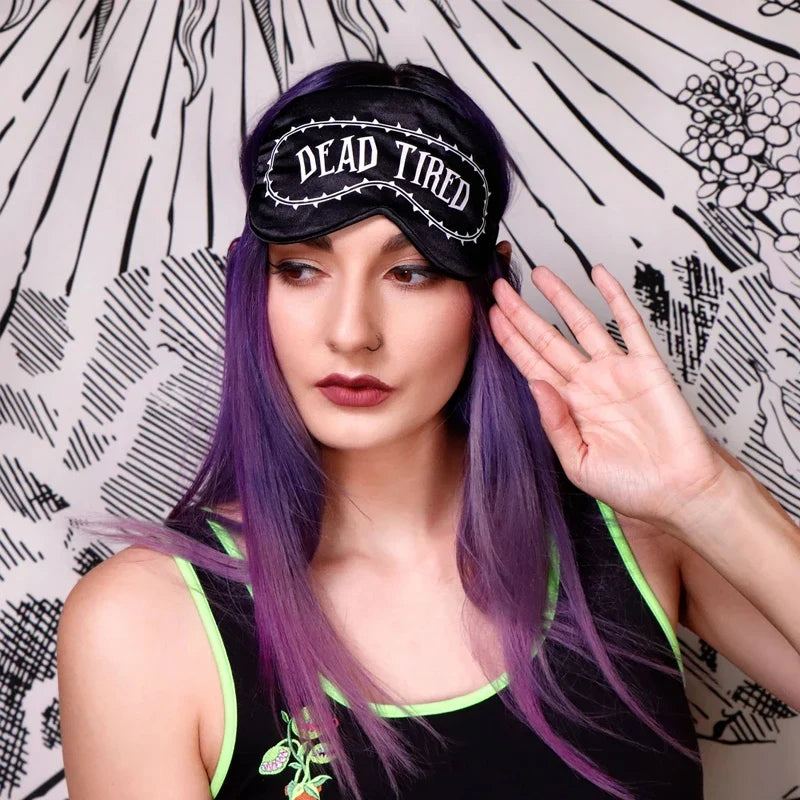 Gothic Black Halloween Eye Mask with Adjustable Strap