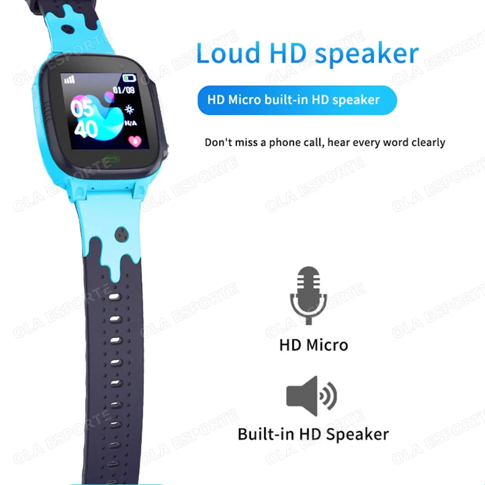 Kids Smart Watch Flashlighfor Children Real Time Positioning SOS