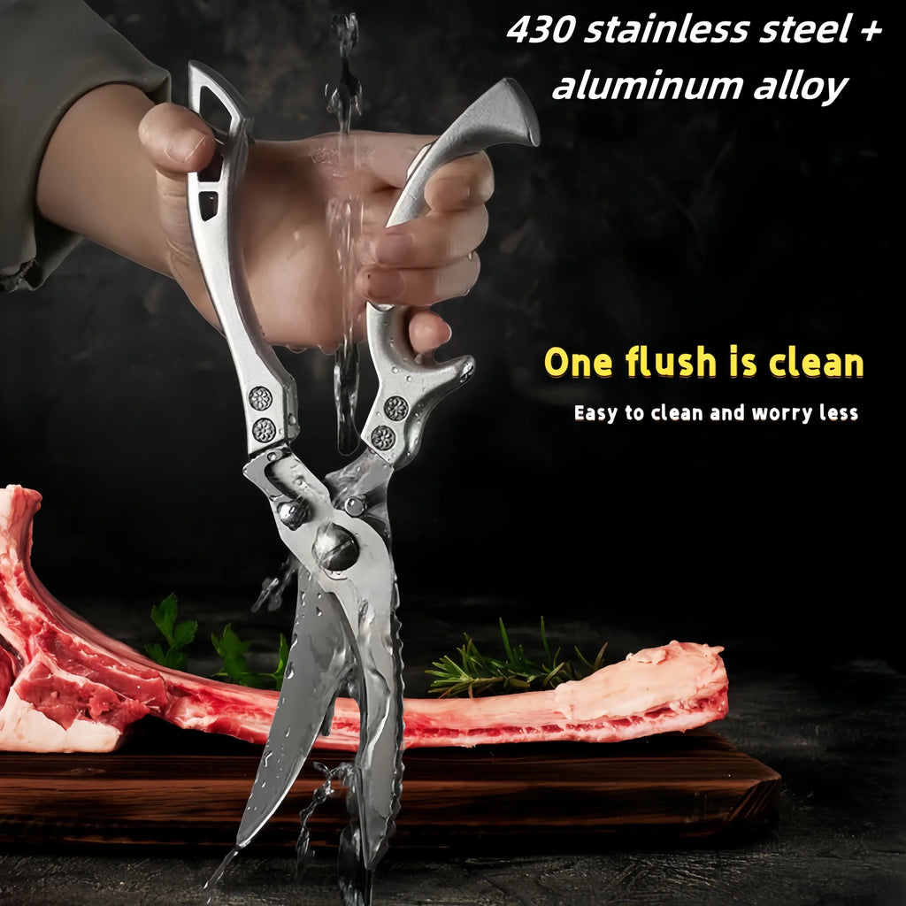 Multifunctional Kitchen Shears – 3CR14 Stainless Steel Bone Scissors
