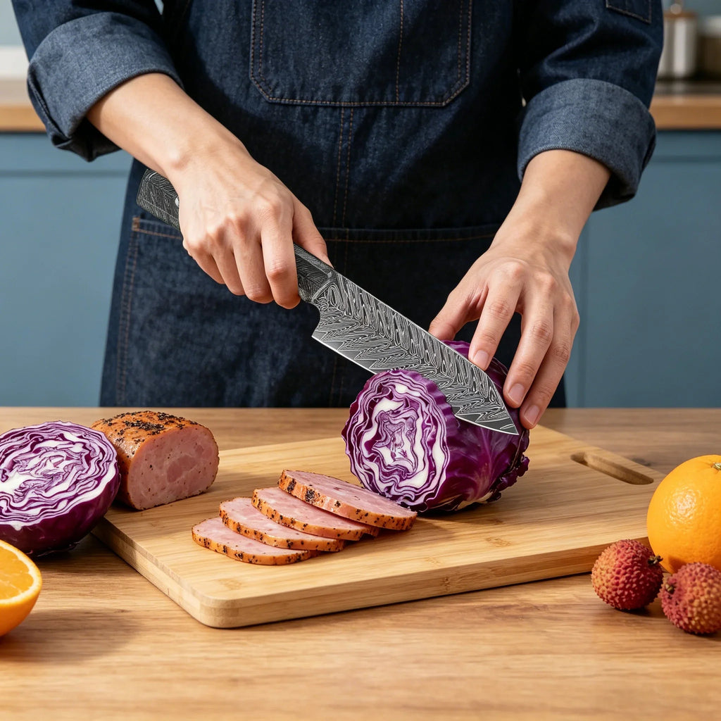 Damascus Steel Meat Cleaver & Chef Knife – Multipurpose Kitchen